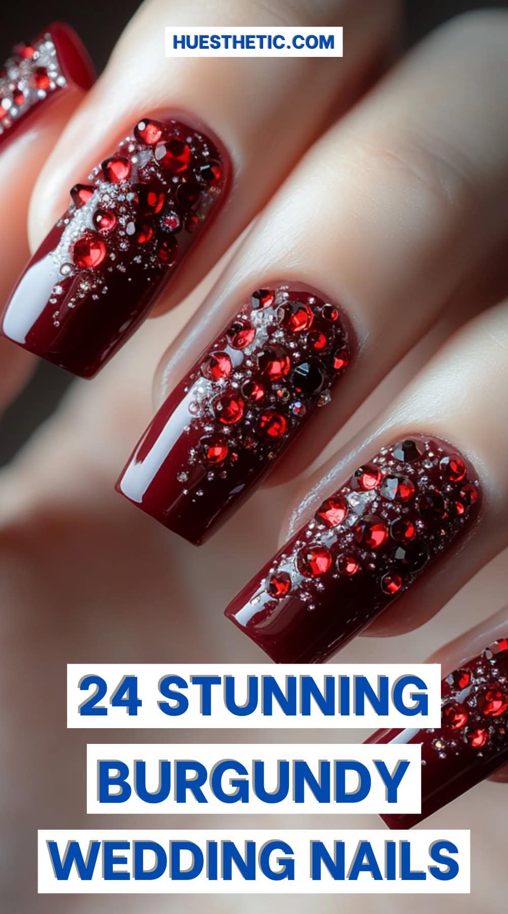 burgundy wedding nails pinterest poster