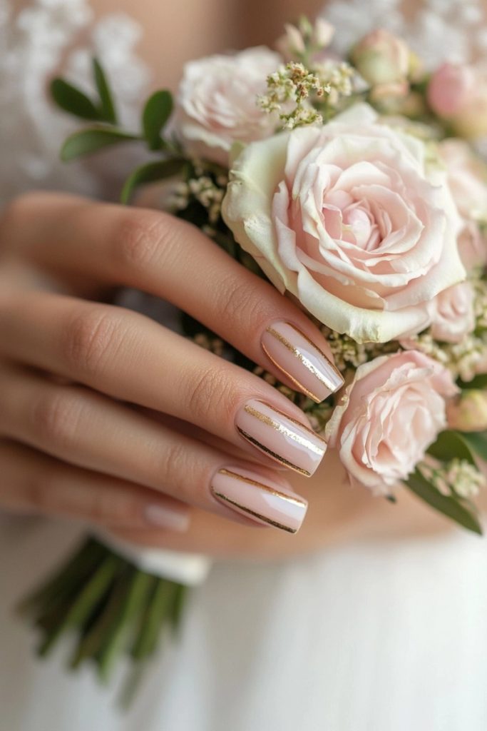 15 Gorgeous Fall Wedding Nails for Brides - pinchofglam.com 15 effortlessly chic fall wedding nails for brides fall nail colors for brides stripe