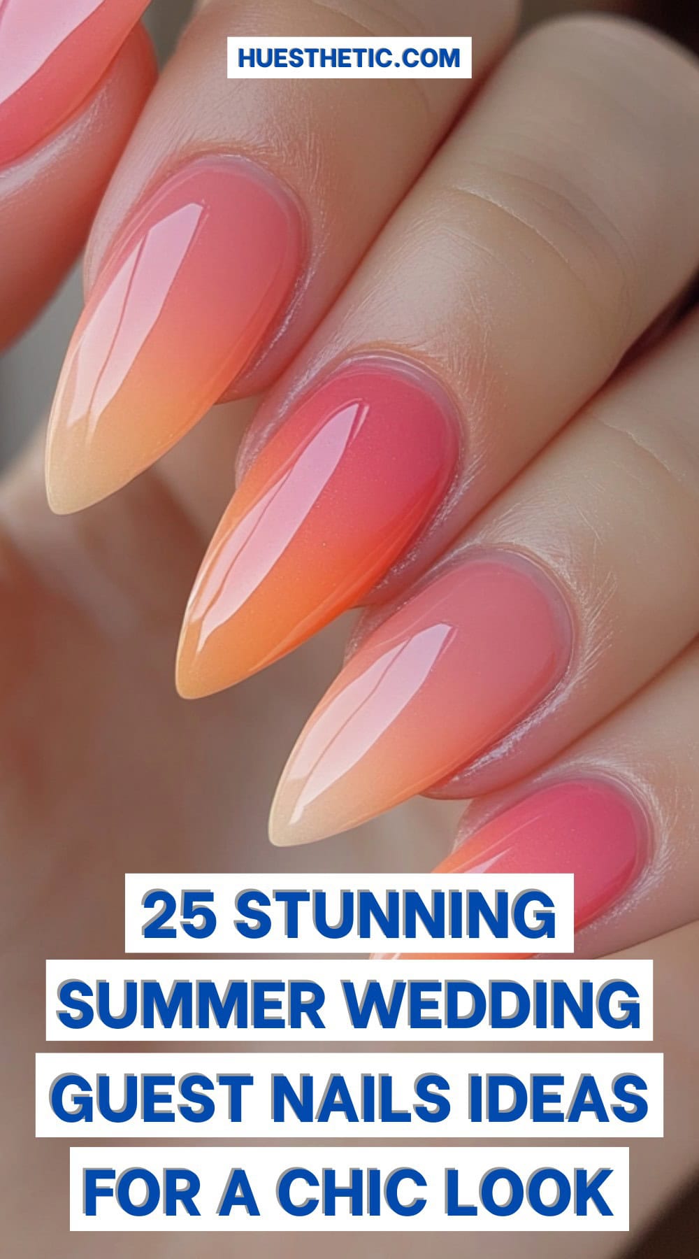 summer wedding nails guest pinterest poster
