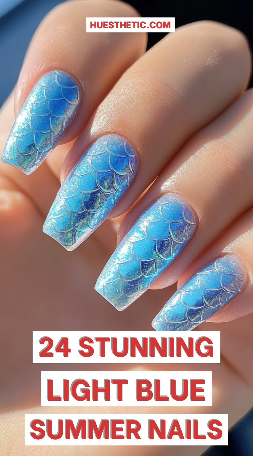 light blue summer nails pinterest poster