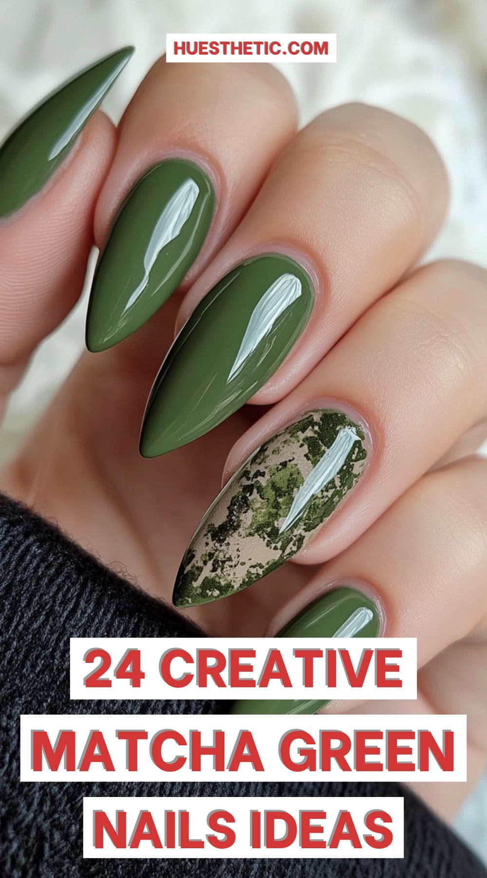 matcha green nails pinterest poster