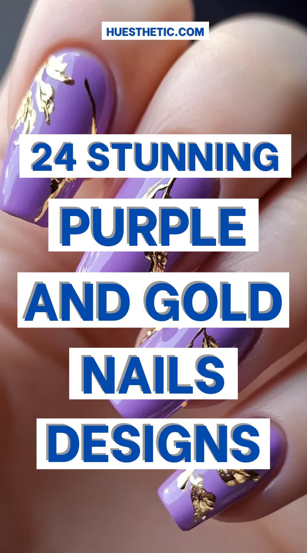 purple and gold nails designs pinterest poster