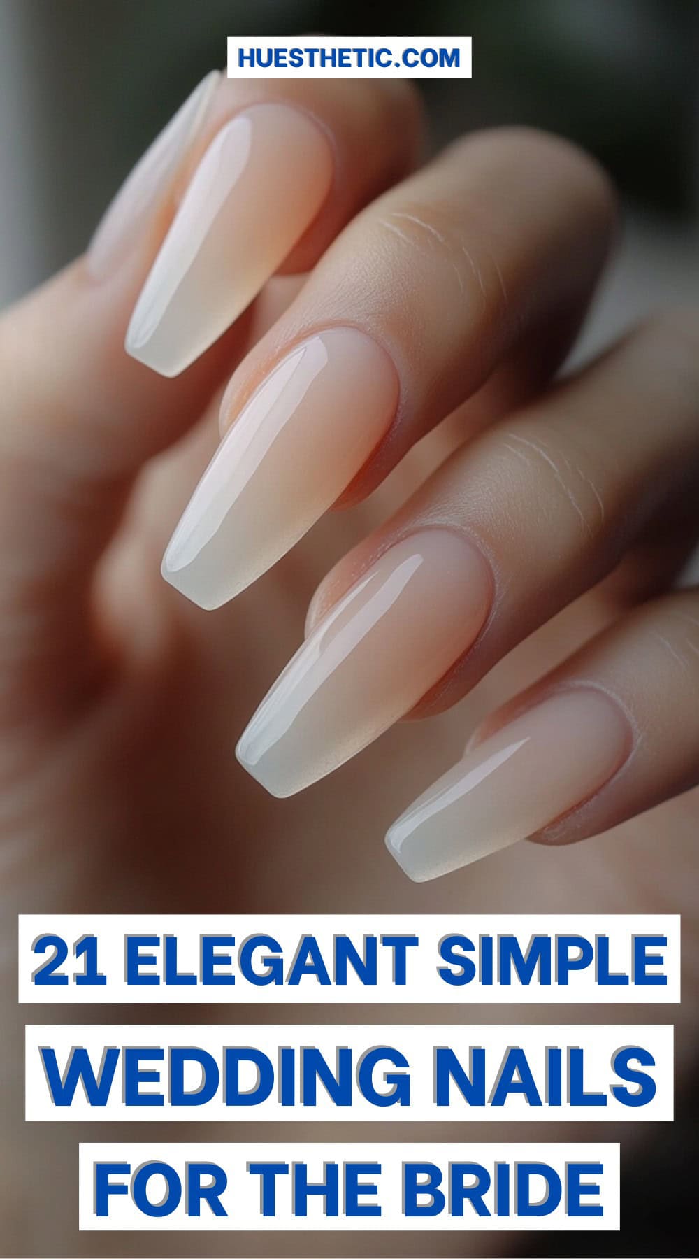 simple wedding nails for bride pinterest poster