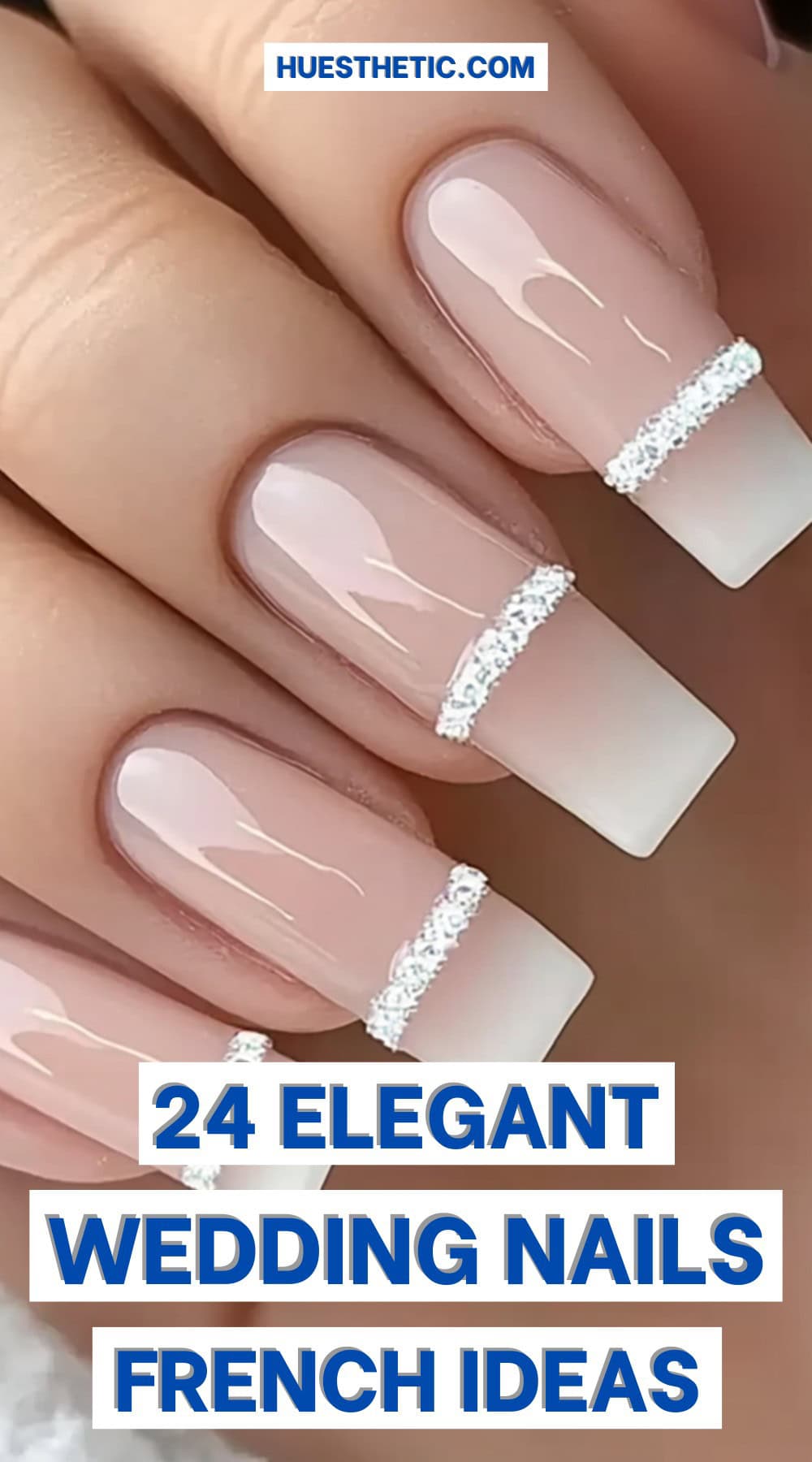 wedding nails french pinterest poster